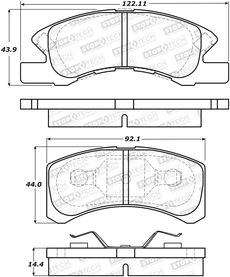 StopTech Street Brake Pads - Front