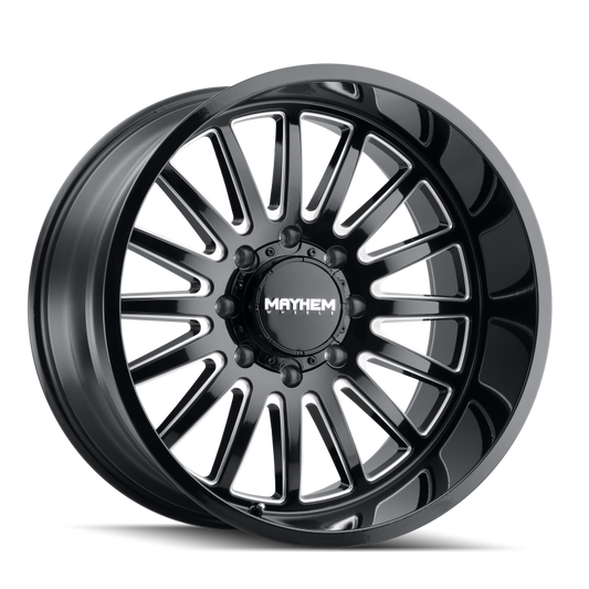 Mayhem 8114 Utopia 20x9 / 6x139.7 BP / 0mm Offset / 106mm Hub Black w/ Milled Spokes Wheel