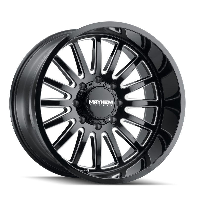 Mayhem 8114 Utopia 20x10 / 5x150 BP / -19mm Offset / 110mm Hub Black w/ Milled Spokes Wheel