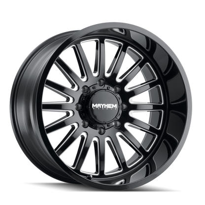 Mayhem 8114 Utopia 20x10 / 8x180 BP / -19mm Offset / 124.2mm Hub Black w/ Milled Spokes Wheel