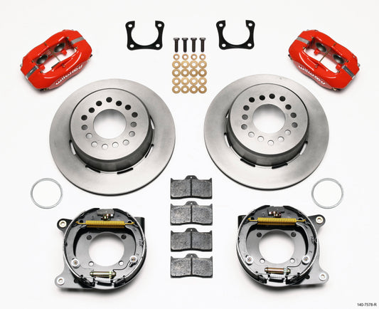 Wilwood Forged Dynalite P/S Park Brake Kit Red Chevy 12 Bolt-Spec 3.15in Brng