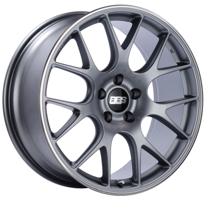 BBS CH-R 20x9 5x120 ET29 Satin Titanium Polished Rim Protector Wheel -82mm PFS/Clip Required