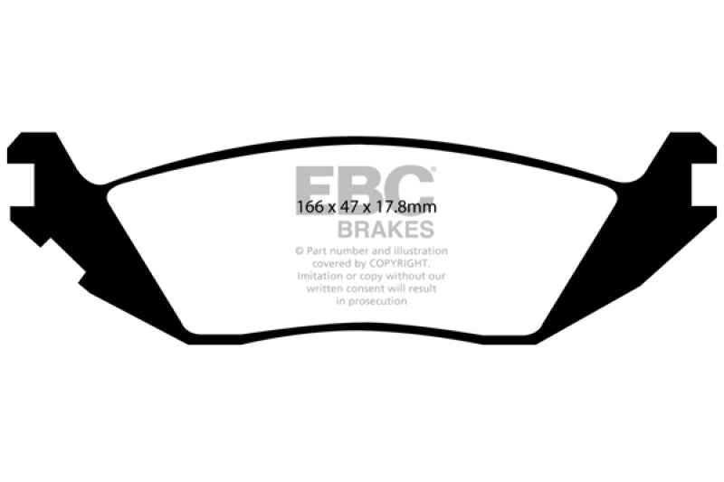 EBC 03+ Dodge B150 B1500 Cargo 1500 Van 1/2 Ton Ultimax2 Rear Brake Pads