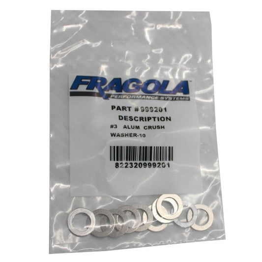 Fragola -10AN Alum. Crush Washer -AN-901 10 Pack