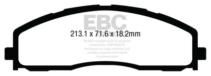 EBC 13+ Ford F250 (inc Super Duty) 6.2 (2WD) Greenstuff Front Brake Pads