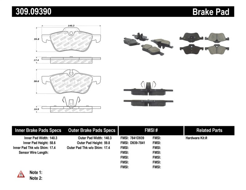 StopTech Performance 02-06 Mini Front Brake Pads