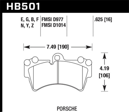 Hawk 2007-2014 Audi Q7 Premium HPS 5.0 Front Brake Pads