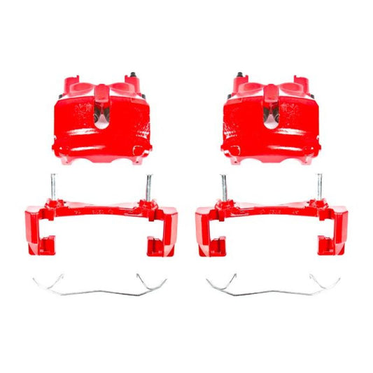 Power Stop 99-02 Jeep Grand Cherokee Front Red Calipers w/Brackets - Pair