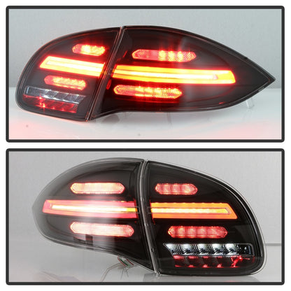 Spyder Porsche Cayenne 958 11-14 LED Tail Lights - Sequential Signal - Black