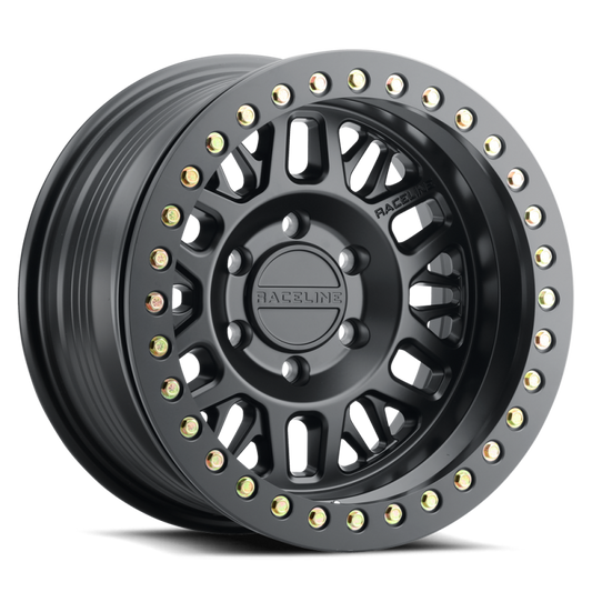 Raceline RT951B Ryno 17x9in / 5x127 BP / -12mm Offset / 83.82mm Bore - Satin Black Beadlock Wheel