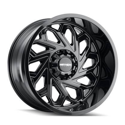 Mayhem 8112 Essex 20x9 / 8x170 BP / 18mm Offset / 125.2mm Hub Black w/ Milled Spokes Wheel