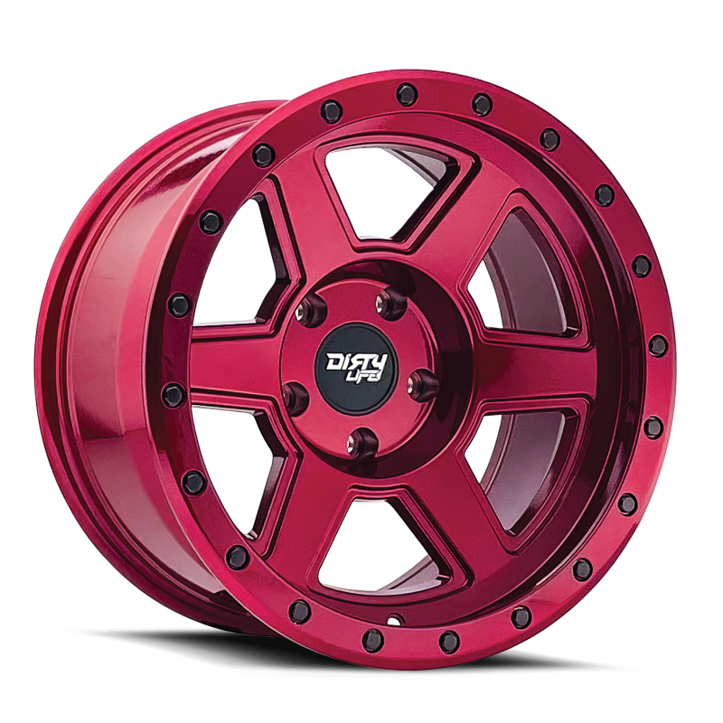 Dirty Life 9315 Compound 17x9 / 5x139.7 BP / -12mm Offset / 108mm Hub Crimson Candy Red Wheel