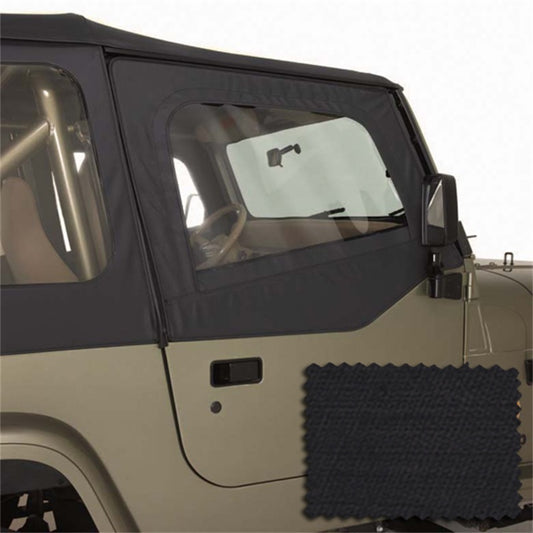 Rugged Ridge Upper Soft Door Kit Black Diamond 88-95 Jeep Wrangler YJ