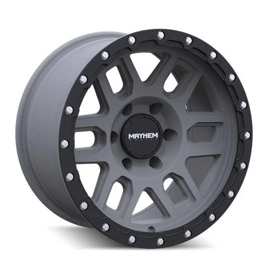 Mayhem 8304 Delta 17x9 / 6x135 BP / 0mm Offset / 87.1mm Hub Matte Gunmetal w/ Matte Black Lip Wheel