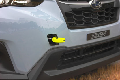 PERRIN 22-25 Subaru WRX / 18-23 Crosstrek / 20-25 OBXT Tow Hook Kit (Front) - Neon Yellow