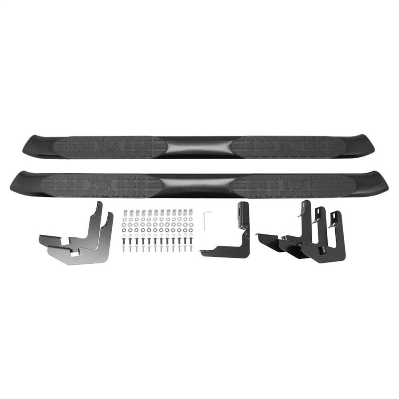 Westin 18-20 Jeep Wrangler JL Unlimited 4DR PRO TRAXX 5 Oval Nerf Step Bars - Textured Black