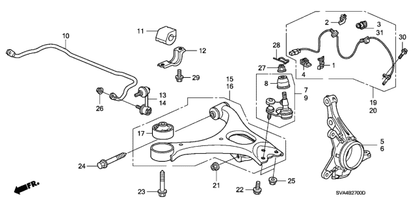 Honda - 06-11 Civic Front Left Side Sway Stabilizer Bar Link
