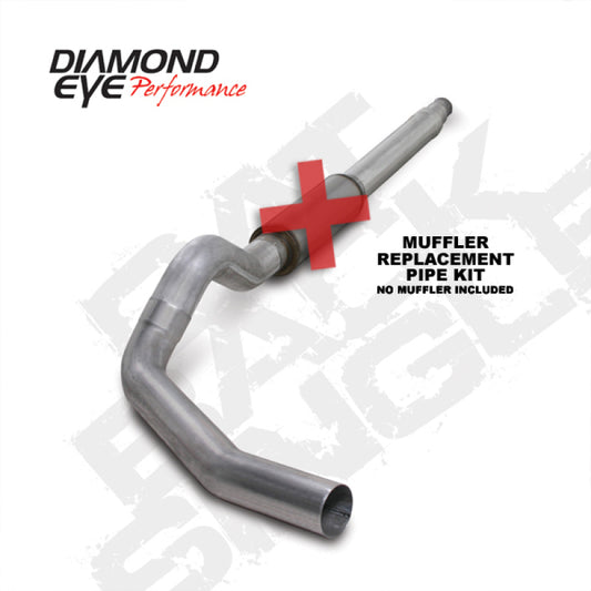 Diamond Eye KIT 5in Catback MFLR RPLCMENT PIPE Single AL: 94-97 FORD 7.3L F250/F350 PWRSTROKE