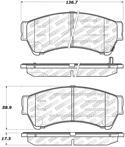 StopTech Street Select Brake Pads - Rear