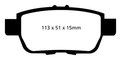 EBC 05-14 Honda Ridgeline 3.5 Greenstuff Rear Brake Pads