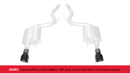 Corsa 2015-2025 Ford Mustang GT 3.0in Inlet / 4.5in Outlet Black PVD Tip Kit (For Corsa ExhaustOnly)