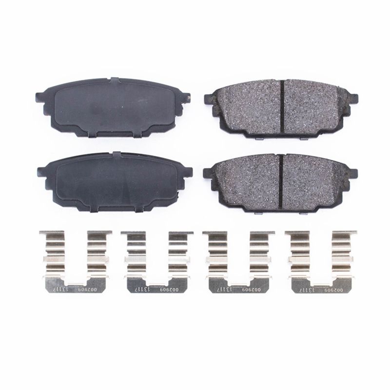 Power Stop 01-03 Mazda Protege Rear Z17 Evolution Ceramic Brake Pads w/Hardware