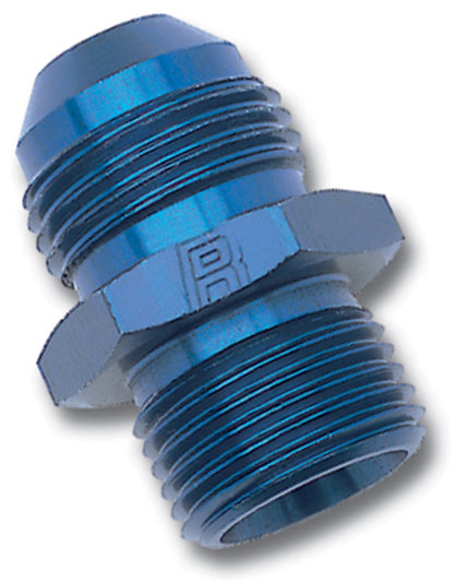 Russell Performance -6 AN Flare to 18mm x 1.5 Metric Thread Adapter (Blue)