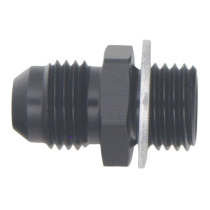 DeatschWerks 6AN Male Flare to M14 X 1.5 Male Metric Adapter (Incl Washer) - Anodized Matte Black