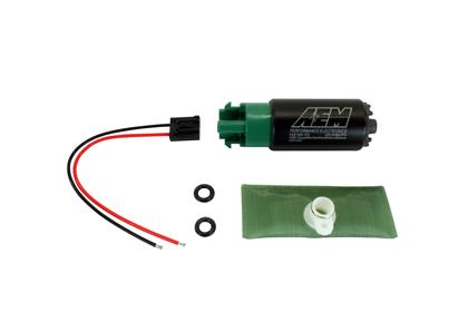 AEM - E85 High Flow In-Tank Fuel Pump (Short Offset Inlet w/ Hooks)