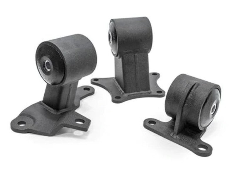 Innovative 90-93 Accord H/F Series Black Steel Mounts 95A Bushings (Auto EX to Manual 94-01 Trans)