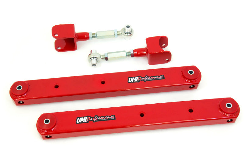 UMI Performance 68-72 GM A-Body Rear Control Arm Kit Fully Boxed Lowers Adjustable Uppers