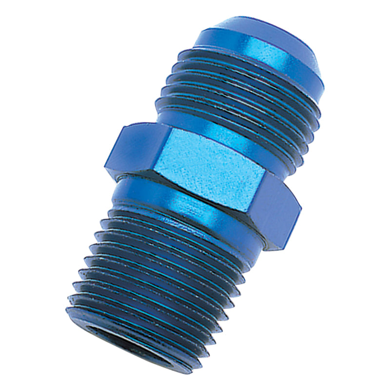 Russell Performance -3 AN to 1/8in NPT Straight Flare to Pipe (Blue)