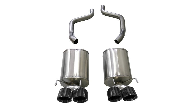 Corsa 2005-2007 Chevrolet Corvette (C6) 6.0L/6.2L Black Sport Axle-Back Exhaust w/4.5in Tips