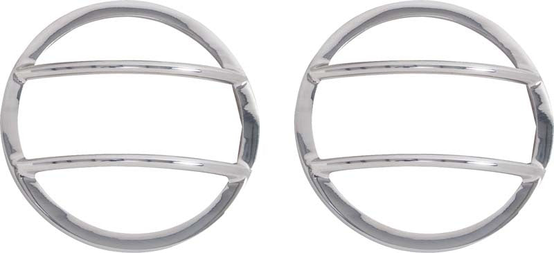 Kentrol 07-18 Jeep Wrangler JK Fog Light Cover Pair - Polished Silver