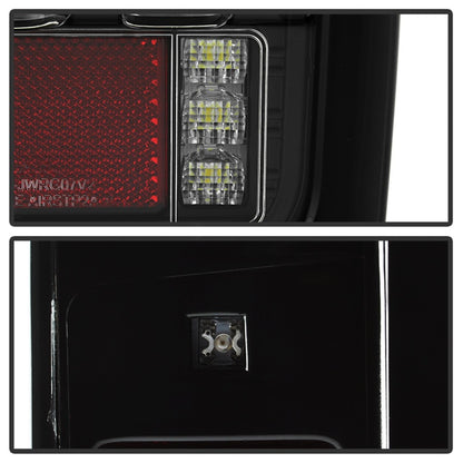 Spyder 07-16 Jeep Wrangler Version 2 Light Bar LED Tail Lights - Black (ALT-YD-JWA07V2-LBLED-BK)