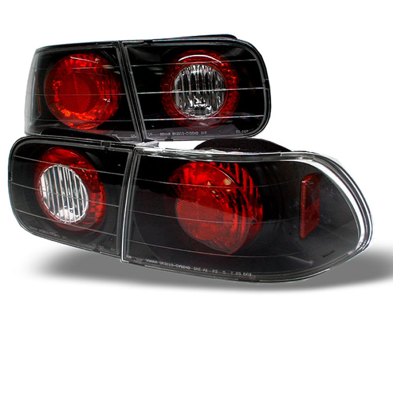 Spyder Honda Civic 92-95 2/4DR Euro Style Tail Lights Black ALT-YD-HC92-24D-BK