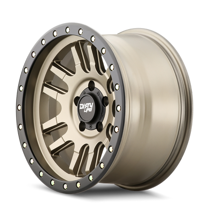 Dirty Life 9309 Canyon Pro 17x9/5x150 BP/0mm Offset/110mm Hub Satin Gold Wheel - Beadlock