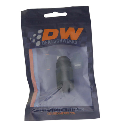 DeatschWerks 8AN Male Flare to 3/8in Female EFI Quick Connect Adapter - Anodized DW Titanium