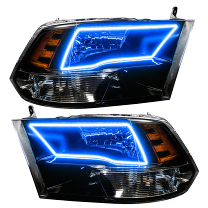 Oracle Lighting 09-18 RAM 1500 Sport Halo Headlights - Blk Housing w/RF Controller