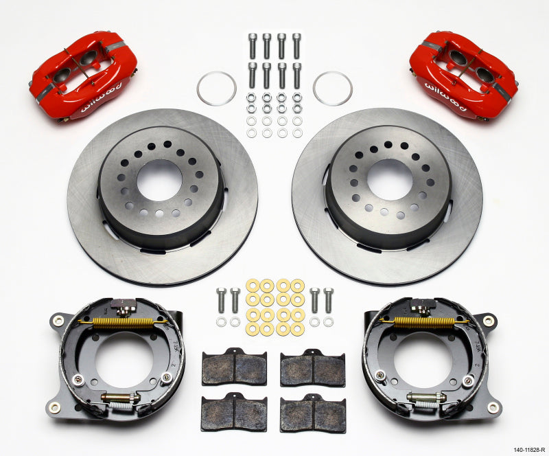 Wilwood Forged Dynalite P/S Park Brake Kit Red Impala 59-64 / Corvette 57-62