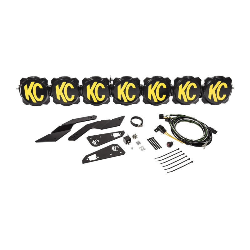 KC HiLiTES Can-Am X3 45in. Pro6 Gravity LED 7-Light 140w Combo Beam Overhead Light Bar System