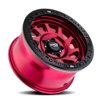 Dirty Life 9313 Enigma Race 17x9 / 6x139.7 BP / -38mm Offset / 106mm Hub Crimson Candy Red Wheel