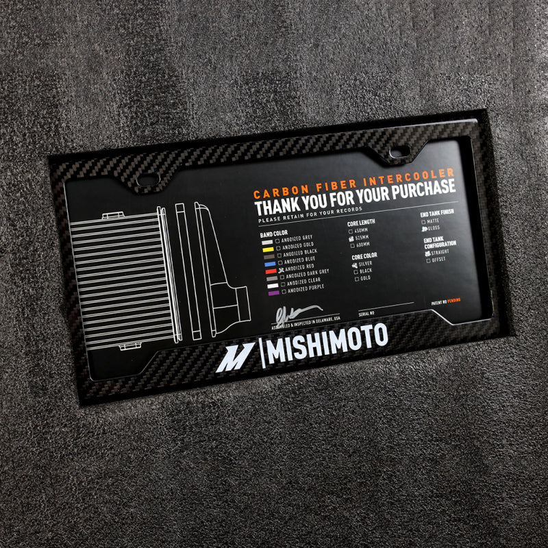 Mishimoto Universal Carbon Fiber Intercooler - Matte Tanks - 450mm Black Core - C-Flow - R V-Band