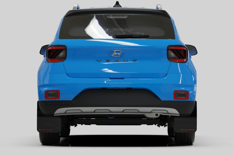 Rally Armor 20-24 Hyundai Venue Black Mud Flap White Logo