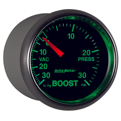 Autometer GS 52mm 30 In Hg.-Vac/30 PSI Mechanical Vacuum/Boost Gauge