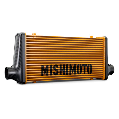 Mishimoto Universal Carbon Fiber Intercooler - Gloss Tanks - 600mm Black Core - C-Flow - P V-Band