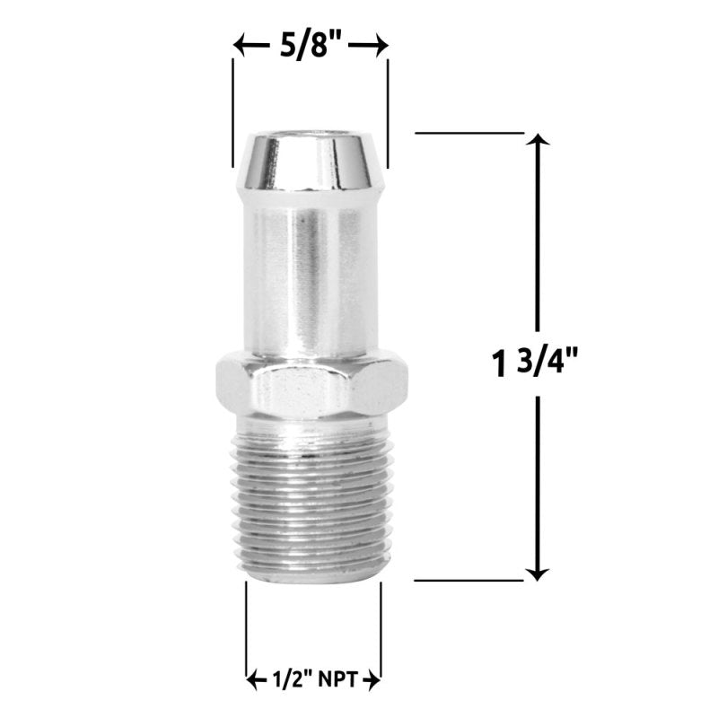 Spectre Heater Hose Fitting 5/8in. - Chrome