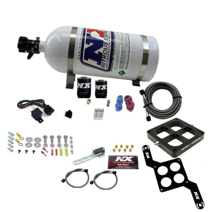 Nitrous Express Dominator Single Entry Billet Crossbar RNC Nitrous Kit (250-750HP) w/10lb Bottle