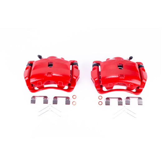 Power Stop 13-15 Acura ILX Front Red Calipers w/Brackets - Pair