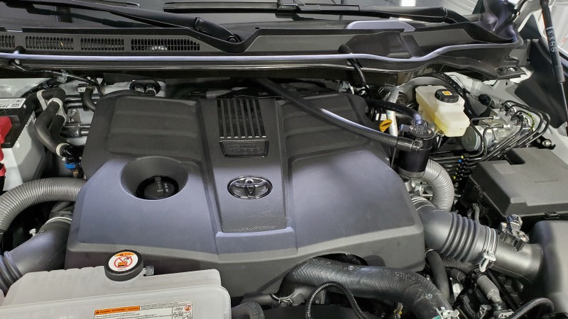 J&amp;L 22-25 Toyota Tundra, 23-25 Sequoia 3.5L Turbo Oil Separator 3.0 Driver Side - Black Anodized